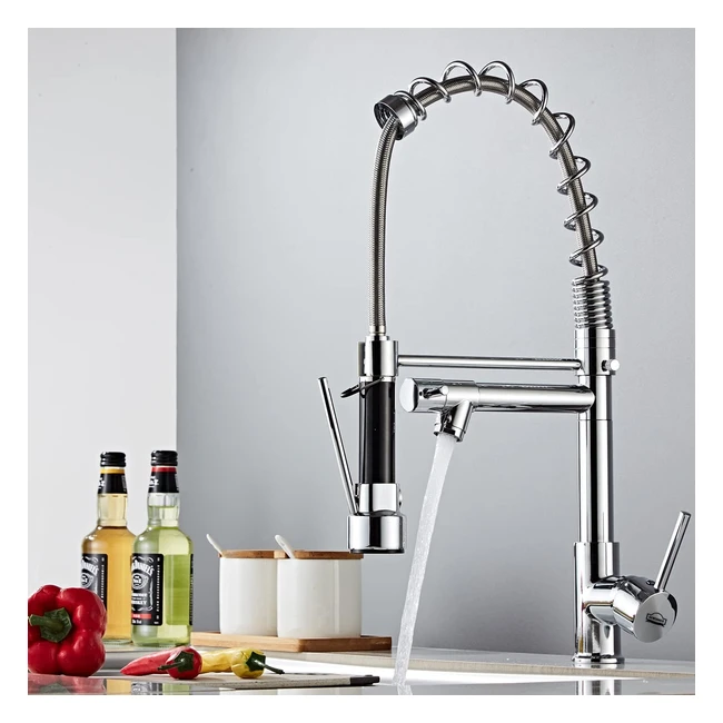 Rubinetto da cucina Dewinner, miscelatore girevole a 360°, freddo e caldo, ottone cromato