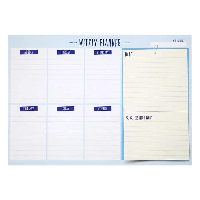 Summit Weekly Planner Pad - Daily Planning Schedule and Calendar - 52 Pages