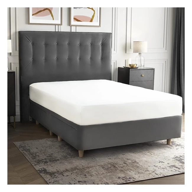 Silentnight Pure Cotton Fitted Sheet - Double 135cm x 190cm x 28cm - Extra Fit