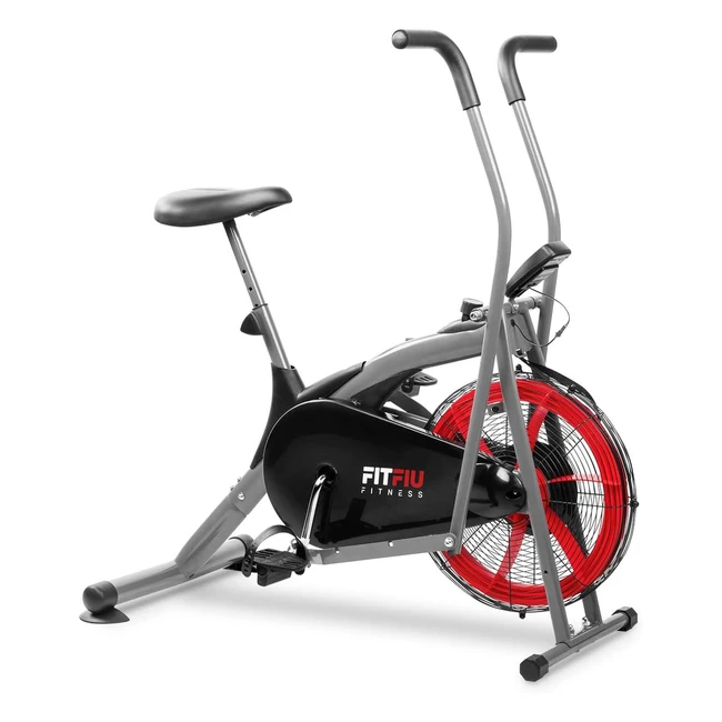 Bicicleta Elíptica Fitfiu Fitness BELI150 - Resistencia de Aire - Entrenamiento de Resistencia y Cardio