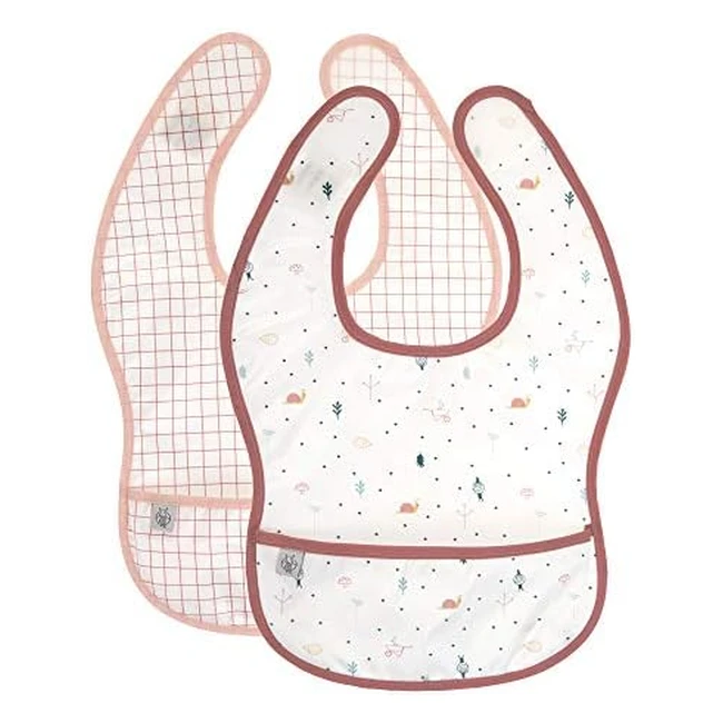 Lässig Baby Lätzchen Set 2 Stk. mit Auffangschutz, wasserabweisend, Klettverschluss