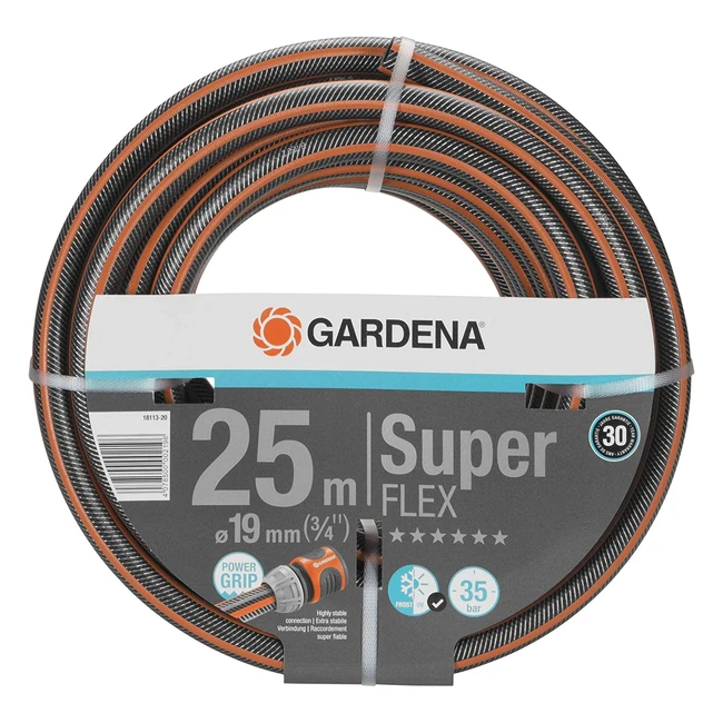 Tuyau d'arrosage premium superflex 19 mm Gardena 34 pouce 25 m - Résistance à l'éclatement 35 bars