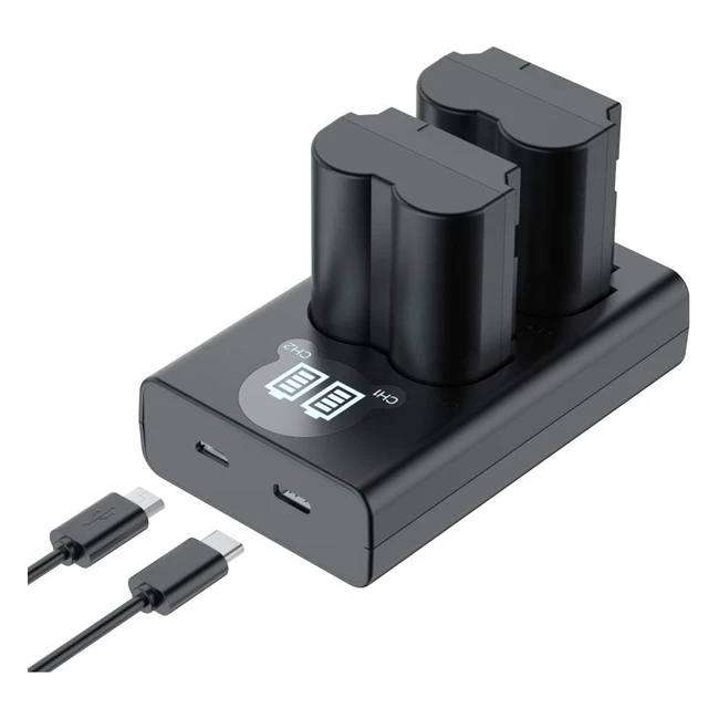 Artman NPW235 Rechargeable Batteries (2 Pack) - Compatible with Fujifilm XT4 Camera - 2500mAh - Rapid Dual USB Charger