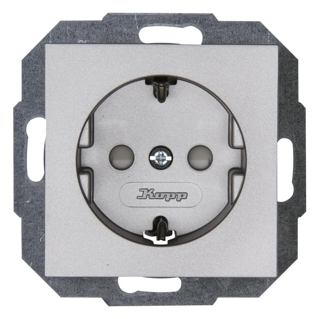 Kopp 940047086 Athenis Schutzkontaktsteckdose - klare Formen, elegante Verarbeitung