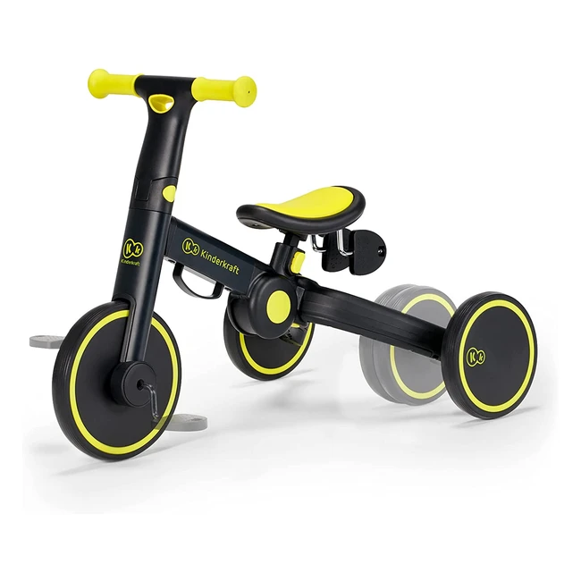 Triciclo Kinderkraft 4trike 3 en 1 - Sin Pedales - Negro