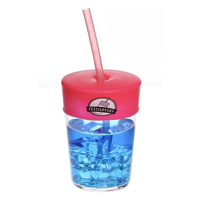 Protección de vaso antidrogas GHB con pajita rosa - ¡Baila sin preocupaciones!