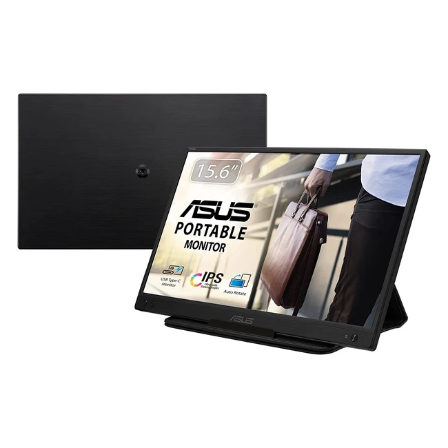 Asus ZenScreen MB166C - Écran PC Portable 15.6 FHD - Travail ou Gaming - USB Type-C - Dalle IPS - 1920x1080 - Filtres de lumière bleue