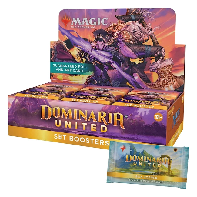 Magic the Gathering C9725000 Dominaria United Set Booster Box - 30 Packs + Box Topper Card - Multi