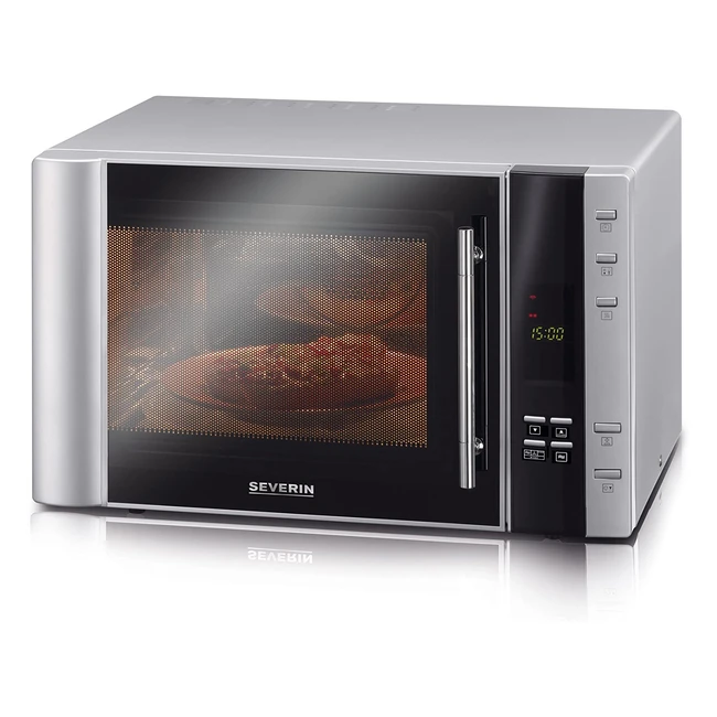 Severin Four Microondes 30L 2 500W avec Gril et Chaleur Tournante - Inox/Noir MW 7775