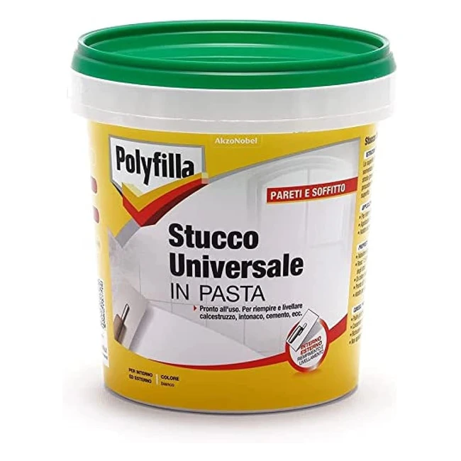 Stucco Universale Polyfilla 1kg - Riempimento Calcestruzzo, Intonaco, Cemento - Pronto all'Uso