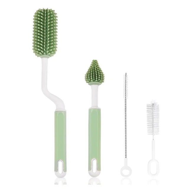 Spazzola per biberon Vicloon 3 pezzi in silicone - Pulizia facile e veloce