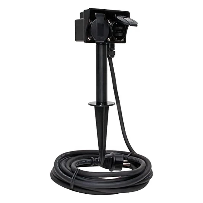 Kopp Auensteckdose mit 4 Schutzkontakt Steckdosen, 230V, 15m Zuleitung