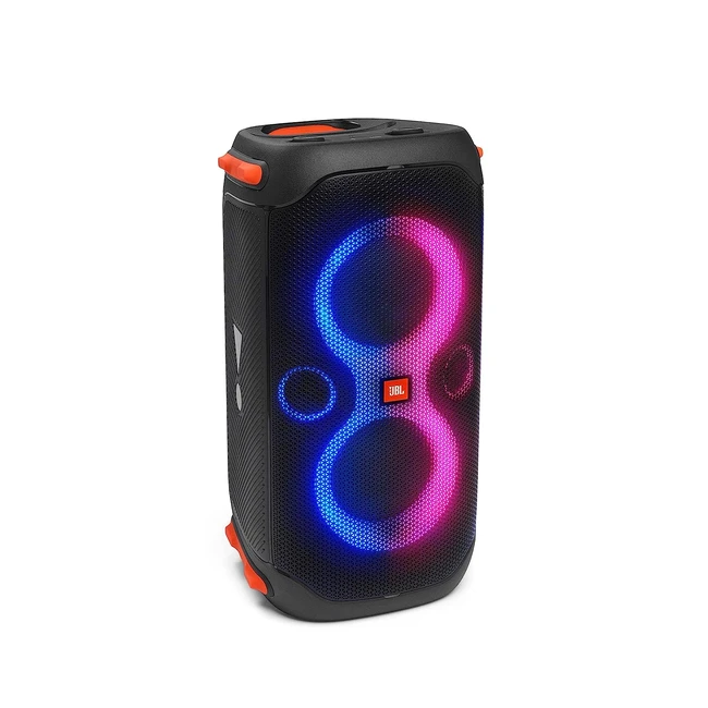 JBL PartyBox 110 Schwarz - Tragbarer und rollbarer Bluetooth-Party-Lautsprecher mit Lichteffekten - Spritzwassergeschützte mobile Musikbox mit Akku