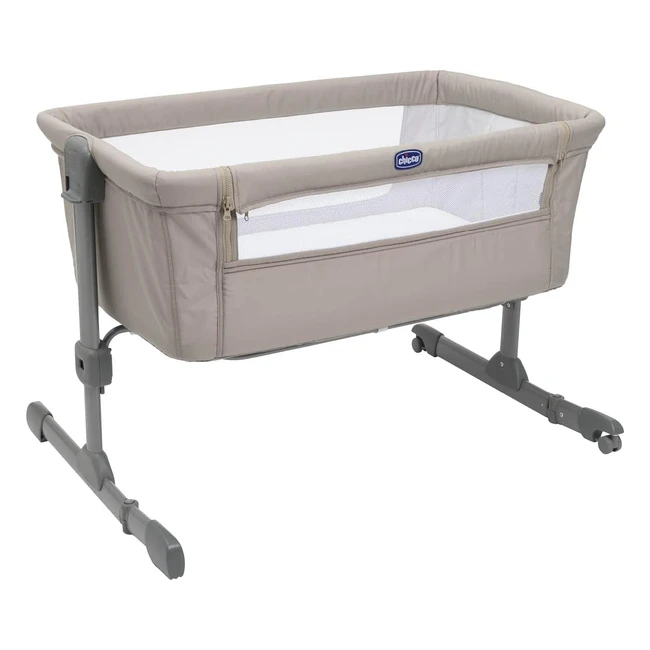 Chicco Next2Me Essential - Culla Neonato Fianco Letto - Compatibile con Diversi Letti - Altezza Regolabile - Inclinabile - Buona Circolazione dell'Aria - Materasso e Borsa Inclusi