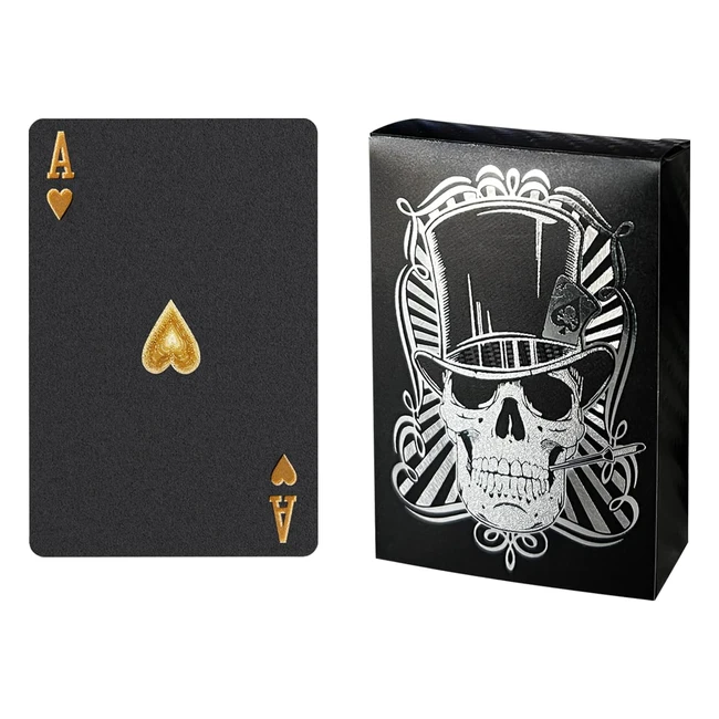 Waterproof Poker Cards Black Diamond Professional Plastic Standard Playing Card 