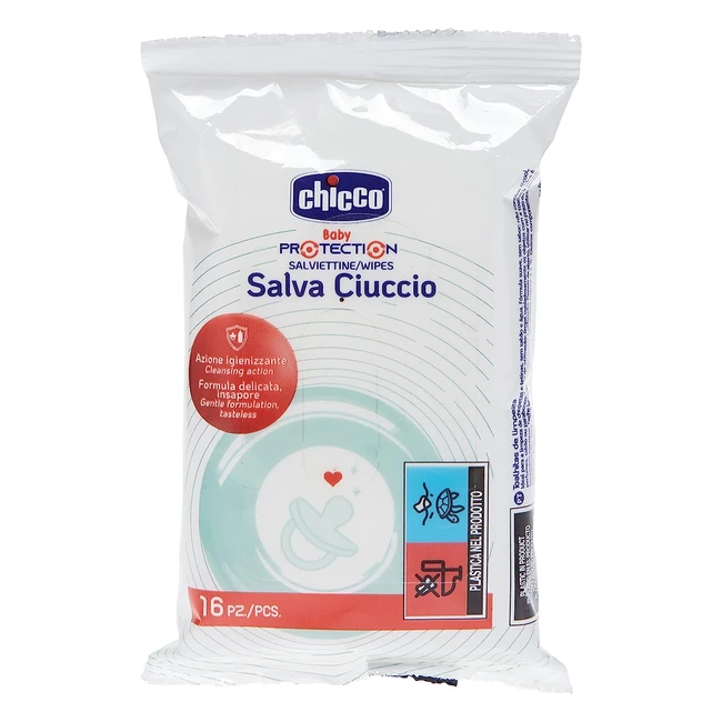 Chicco Salviettine Igienizzanti Bianche Senza Profumazione 16 Pezzi - Freschezza e Qualità