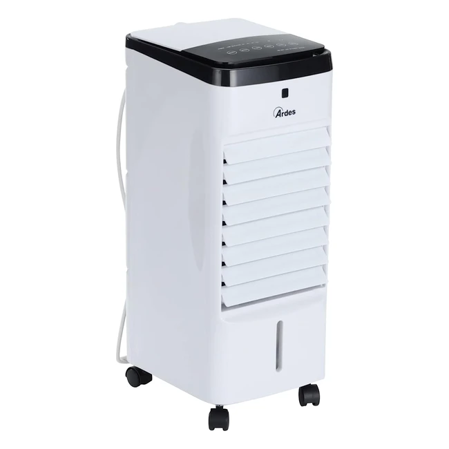 Refroidisseur par évaporation Ardes AR5R06D - Compact et puissant - 3 vitesses - Oscillation automatique - Minuterie - Télécommande - Filtre poussière