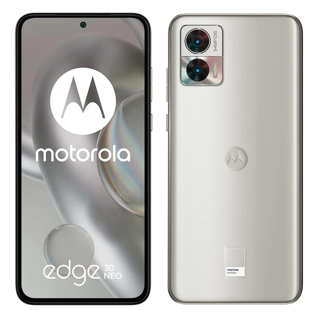 Motorola Moto Edge 30 Neo - Display 6.2'' 120Hz OLED FHD 5G - Dual Camera 64MP - Snapdragon 695 - 8/128GB - Dual SIM - Android 12 - Cover Inclusa - Silver
