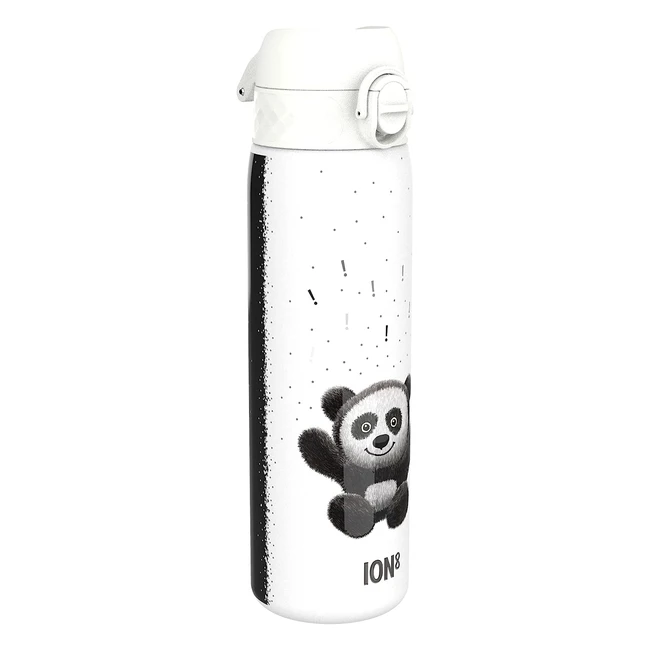 Slim Water Bottle Stainless Steel Pandas 600ml - Leak Proof