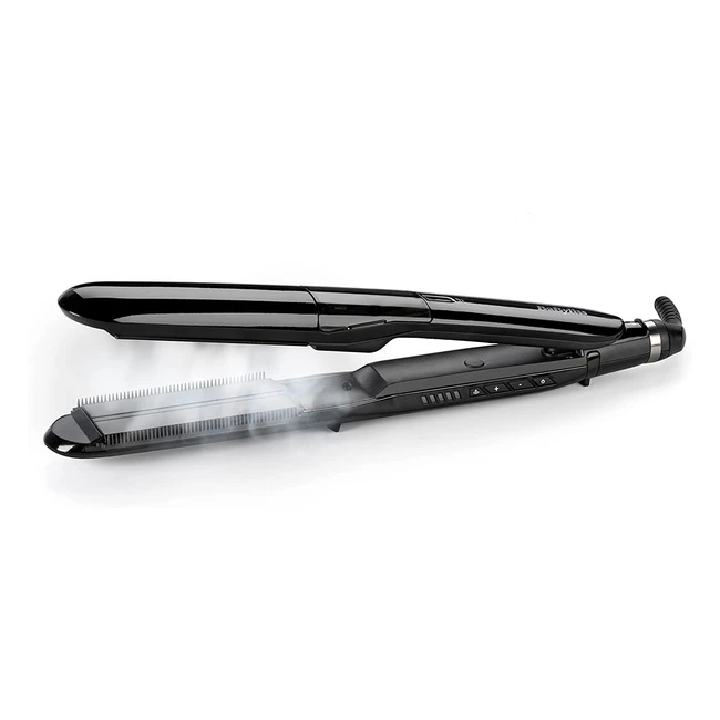Plancha Babyliss Steam Straight ST492E - Placas Anchas - Alisado Rápido - 5 Temperaturas - Profesional