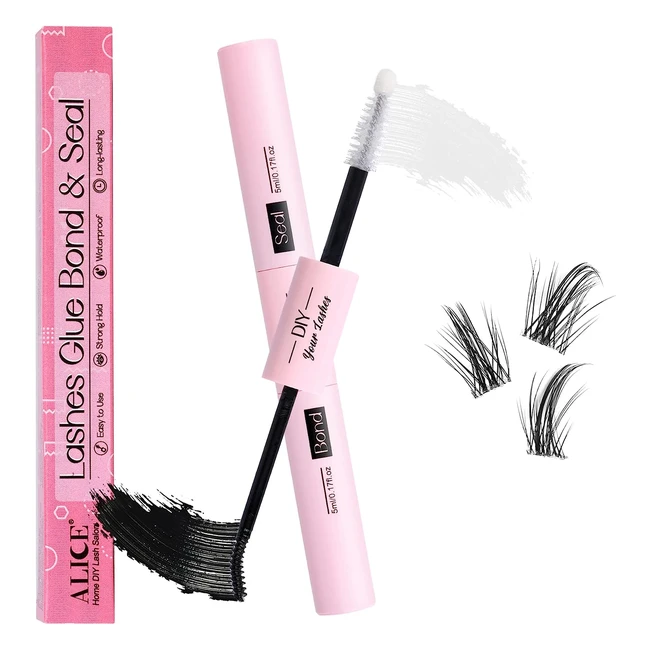 Alice Lash Bond & Seal Cluster Lashes Glue | Super Strong Hold | Latex-Free | Waterproof | 5ml