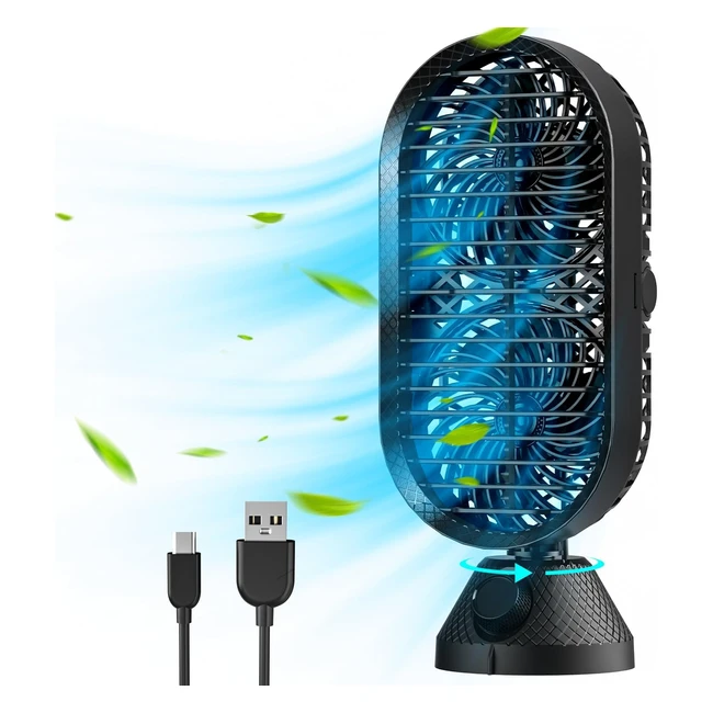 Portable USB Tower Fan - Strong Airflow, Quiet Operation - Ideal for Office, Home, Bedroom - Ref: 12345