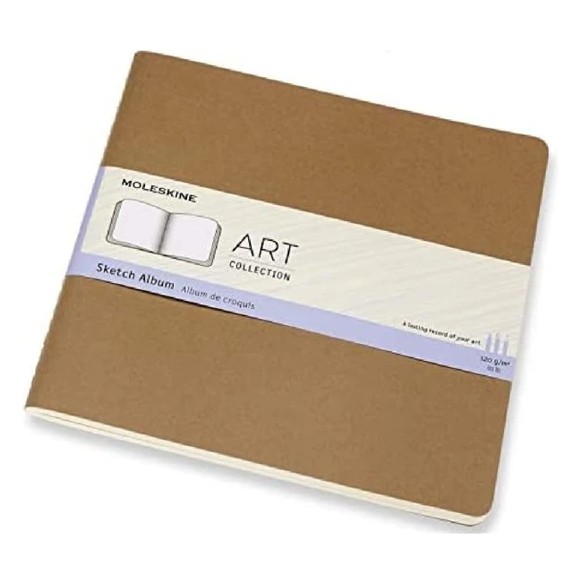 Cuaderno de dibujo Moleskine, papel para lápices, carboncillo, plumas estilográficas y marcadores, tapa blanda, color marn craft, 19x19 cm