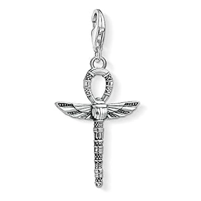 Pendentif Croix de Vie Ankh avec Scarabée Charm Club Argent 925
