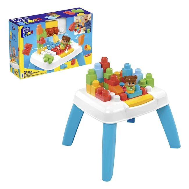 Coffret de Construction Table Avalanche Mega Bloks - 23 Blocs de Construction, Gants, Figurine - Jouet d'éveil dès 1 an