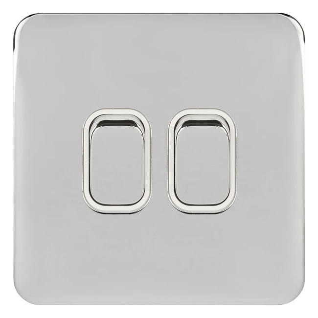 Interrupteur Schneider Electric GGBL1022BSSS Lisse Déco sans vis 10AX 2G 2W BSS Argent