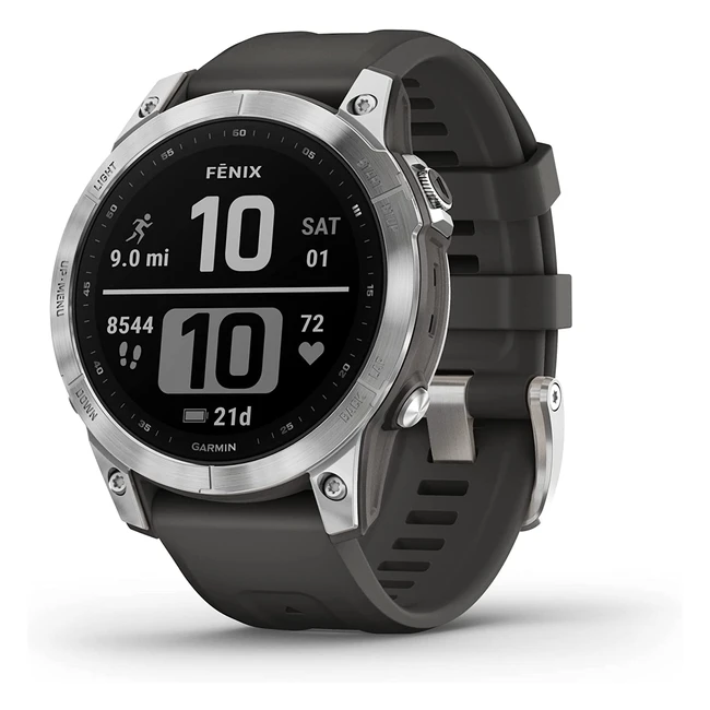 Montre GPS Multisports Garmin Fenix 7 - Haute Performance - Silver - Bracelet Gr