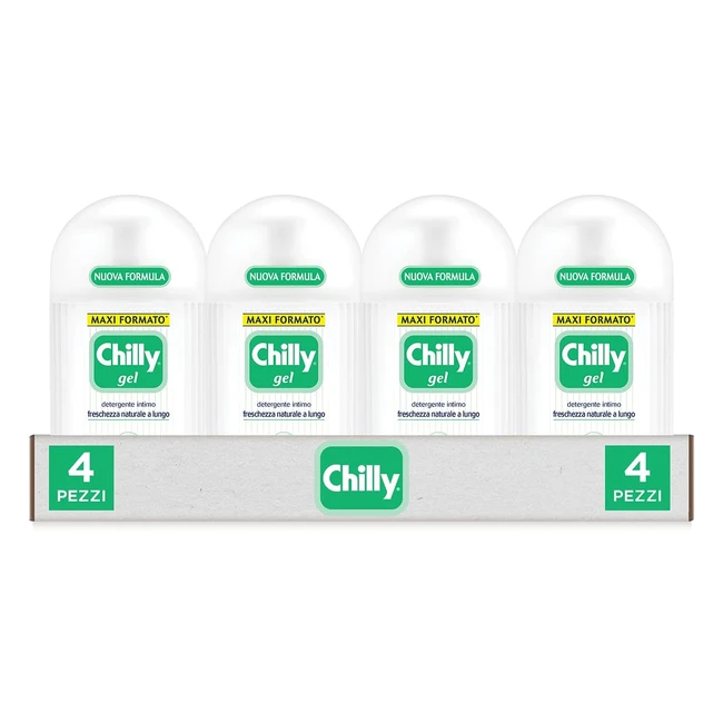 Chilly Detergente Intimo Fresco - Formula Antiodore - Confezione da 4 - Esclusiv