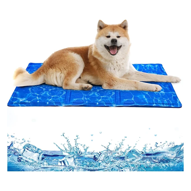 Durable Dog Cooling Mat - Ice Silk Self Cooling Pad for Pets - Waterproof - 1 C