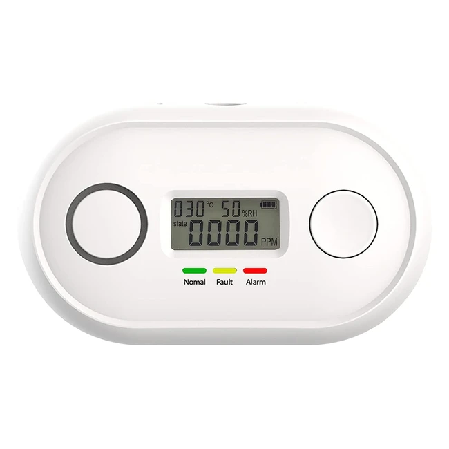 Anka Carbon Monoxide Alarm Detector - 10 Year Battery - CO Concentration LED Digital Display - EN 50291 Standards