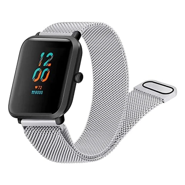 Correa de acero inoxidable Meliya para Amazfit Bip U Pro - Repuesto elegante y duradero