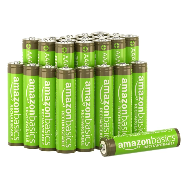 Amazon Basics AAA-Batterien 800mAh wiederaufladbar - 24 Stück