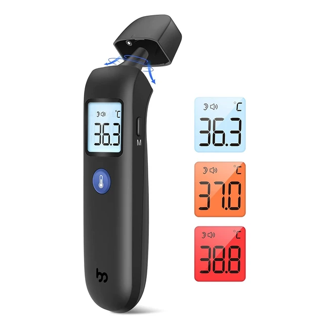 Termometro Touchless per Orecchio e Fronte - Misurazione Rapida - Display LCD - 