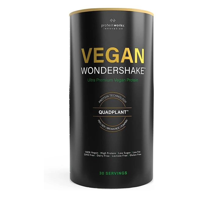 Protein Works Vegan Wondershake - Shake protin vegan 21g protines - Banane