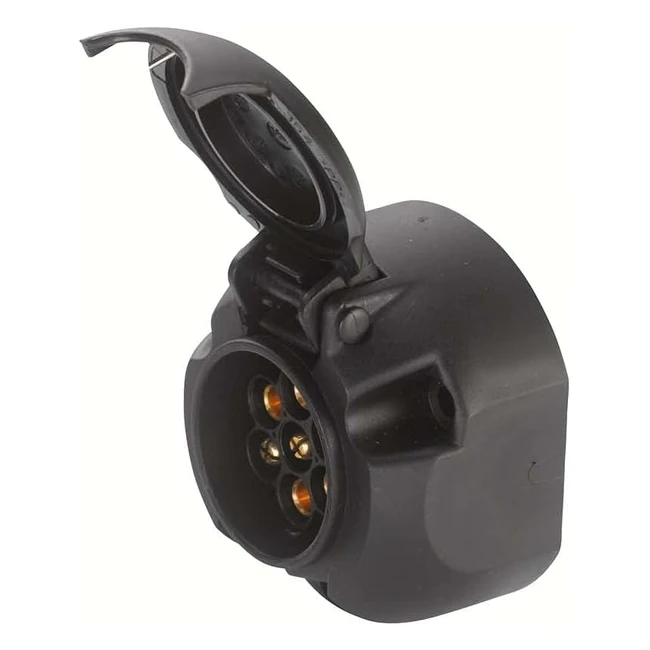 Hella Steckdose 12V 7-polig Schraubkontakt Zinnbronze Schwarz