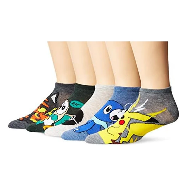 Pokemon Mens Casual Sock Pack of 5 - Reference E80484 - Assorted Prints