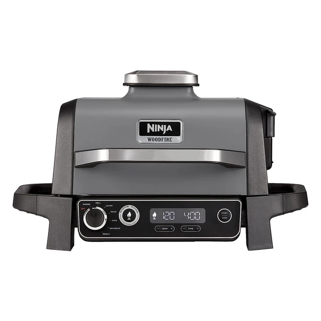 Ninja Woodfire OG701EU Elektrischer Grill & Smoker, 7 Funktionen, Grau