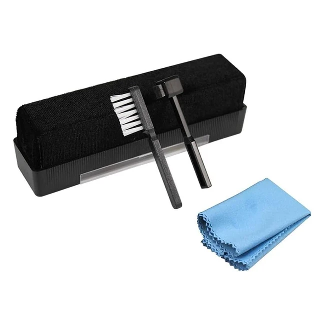 Spazzola di Velluto per Pulire Dischi in Vinile - Kit Rimozione Polvere e Panno 