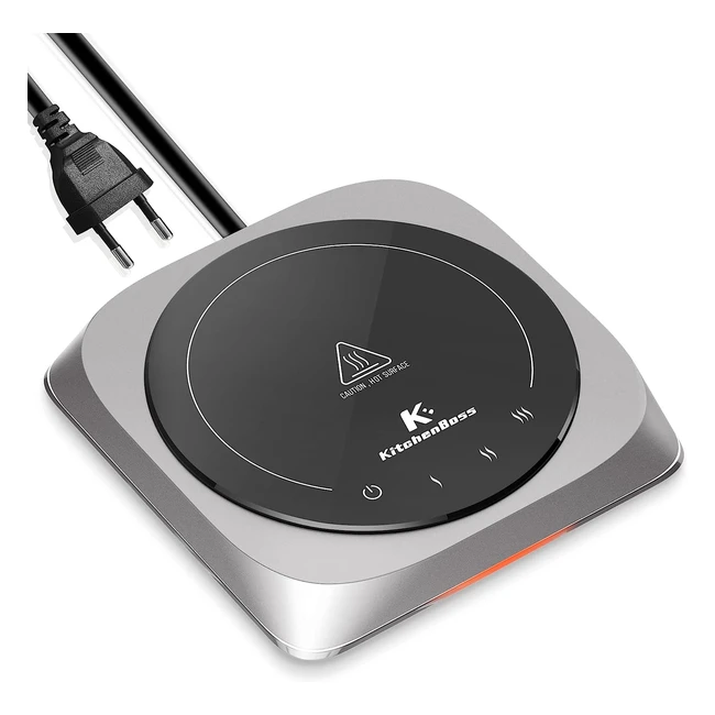 Calentador de tazas KitchenBoss - Mantén tu bebida caliente - G132 Plata