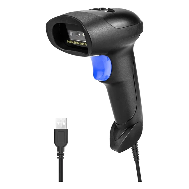 NetumScan USB 1D Barcode Scanner - Fast and Accurate Handheld CCD Barcode Reader