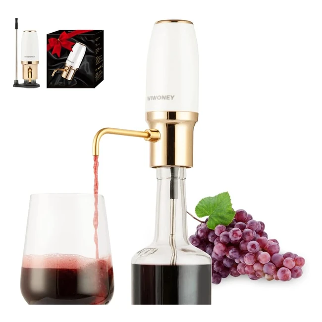 Wiwoney Aérateur Vin Électrique Premium - Décanteur Automatique Multi-intelligent - Référence: [reference number] - Rapide et Facile à Utiliser