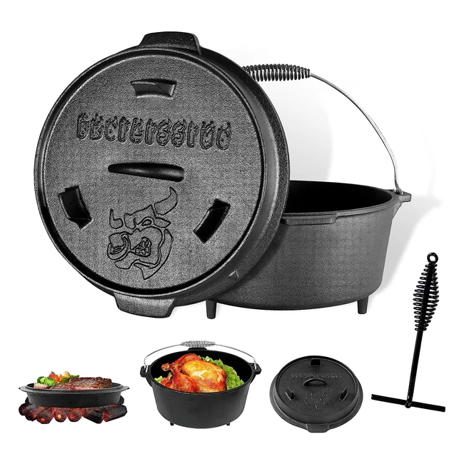 Casseruola Broilissimo per Stufare Caset Forno Olandese in Ghisa da 469L