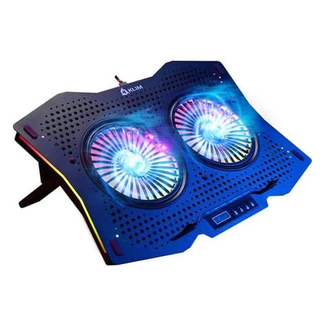 Klim Halo Ventola PC Portatile RGB 11-17 Cooling Pad Laptop Gaming USB Stabile S