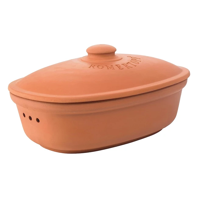 Panera de barro cerámico Romertopf 30x21 cm - Ideal para guardar pan y bollería