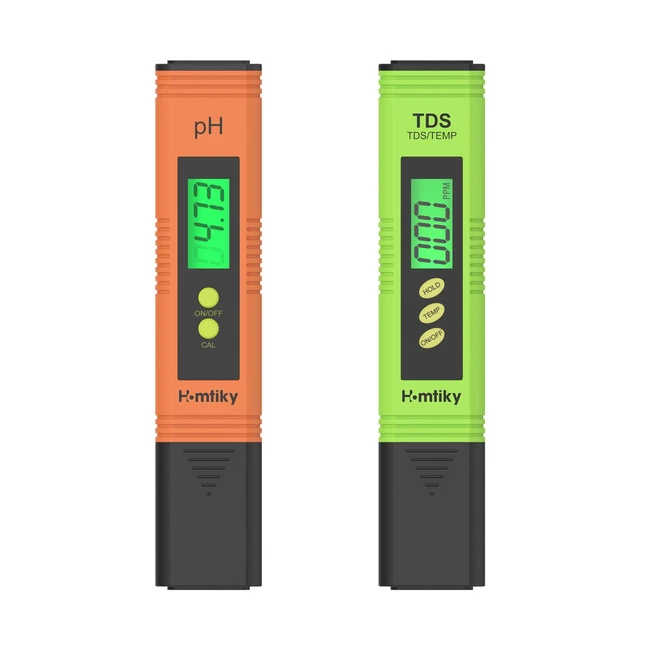 Medidor pH Digital 4 en 1 - Homtiky - Calidad del Agua - pHmetro - Calibración Automática