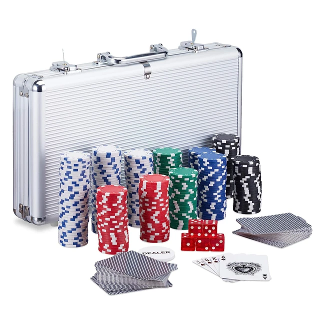 Coffret de 300 jetons de poker laser - Relaxdays